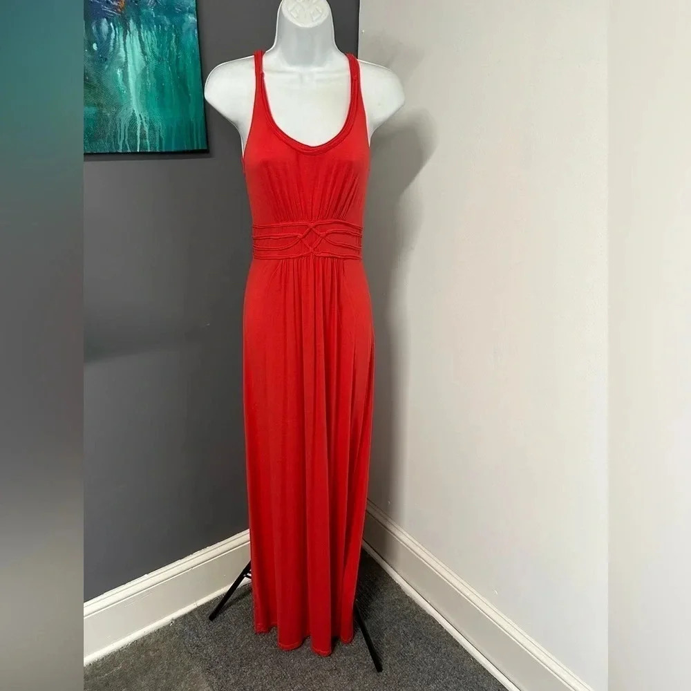 Max Studio Women's Small Maxi Dress Sexy Coquette Knotted Empire Waist Prom